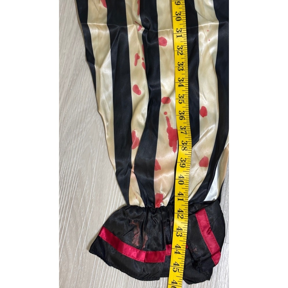 Freakshow Clown Suit Costume Mens One Size Striped Halloween Cosplay Outfit - Picture 6 of 12
